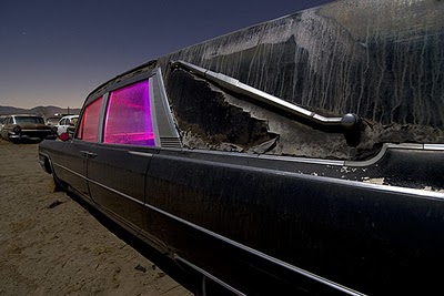 Night Photography of Abandoned Cars