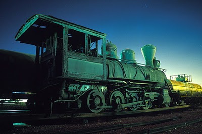 Night Photography of Abandoned Cars