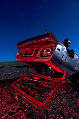 Night Photography of Abandoned Cars